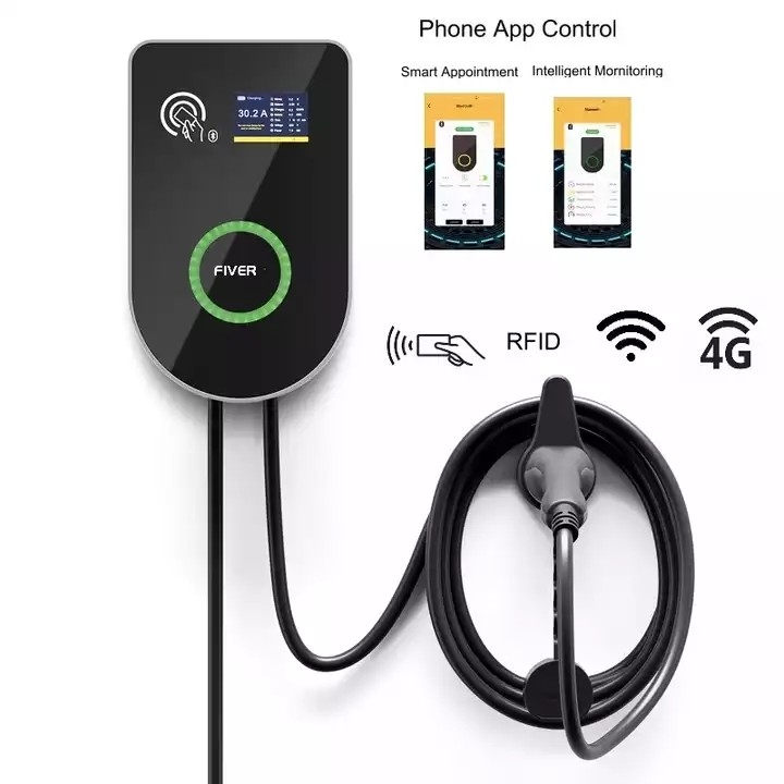 32A зарядная станция уровня 2 общественная коммерчески EV с OCPP 1,6 Wifi 4G