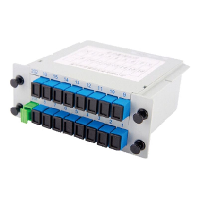 Длина одиночного режима DIN 1X16-PLC Splitter 1x16 PLC оптического волокна SC/APC подгоняла