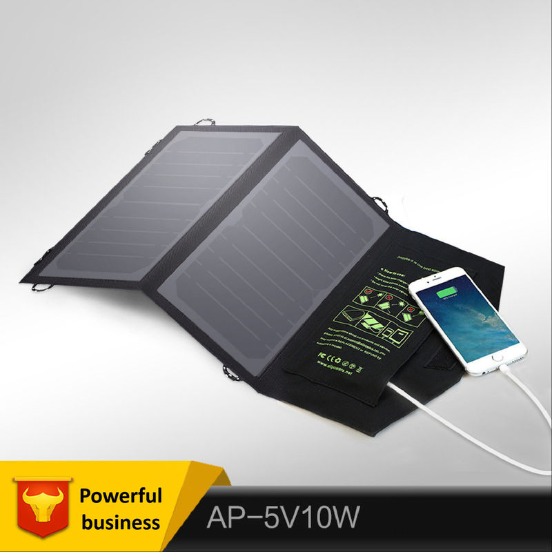 На открытом воздухе складывая солнечный заряжатель портативное 5V 10W 300g мобильного телефона панели PV