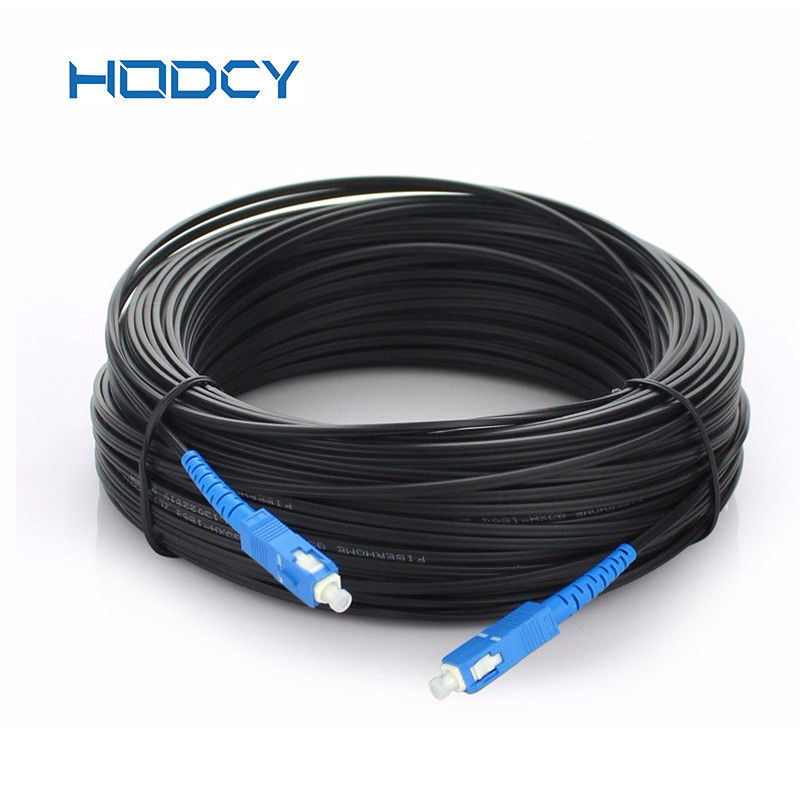 На открытом воздухе 1 2 ядр FTTH падает волокно кабеля G657A1 1 с соединителем