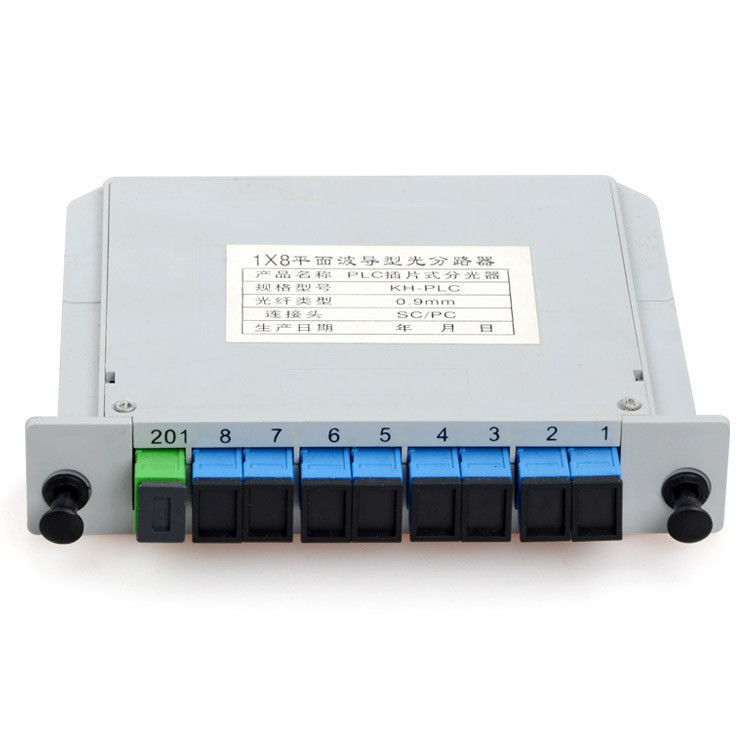 Тип длина волны Splitter 1*8 PLC оптического волокна DIN 1X8-PLC SC/UPC 1260nm-1650nm