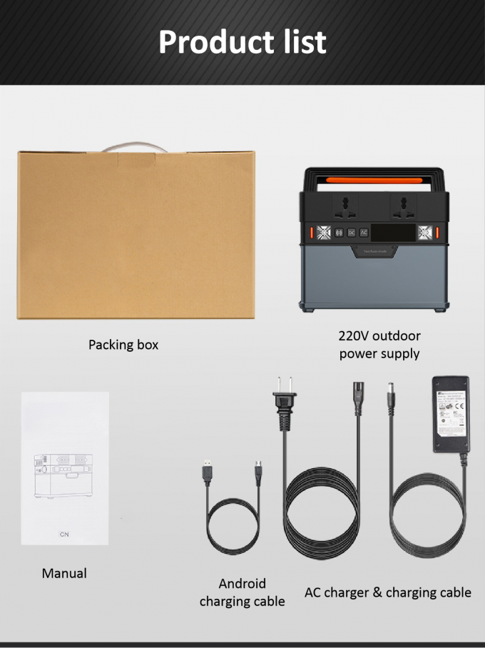 электростанция батареи 185200mAh портативная 5